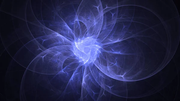 Renderização Abstrato Azul Fundo Luz Fractal — Fotografia de Stock