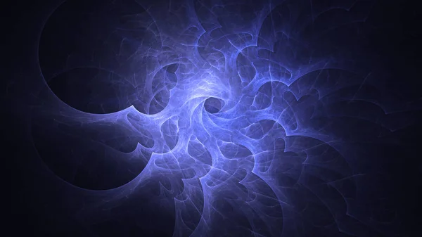 Renderização Abstrato Azul Fundo Luz Fractal — Fotografia de Stock