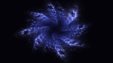 Soyut fraktal ışık arkaplanı 3 boyutlu oluşturuluyor