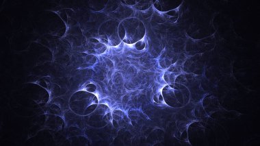 Soyut fraktal ışık arkaplanı 3 boyutlu oluşturuluyor
