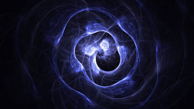 Soyut fraktal ışık arkaplanı 3 boyutlu oluşturuluyor