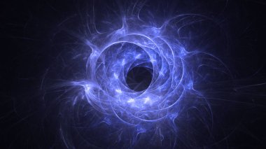 Soyut fraktal ışık arkaplanı 3 boyutlu oluşturuluyor