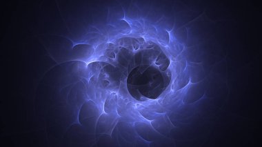Soyut fraktal ışık arkaplanı 3 boyutlu oluşturuluyor