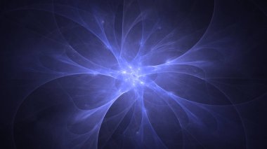 Soyut fraktal ışık arkaplanı 3 boyutlu oluşturuluyor