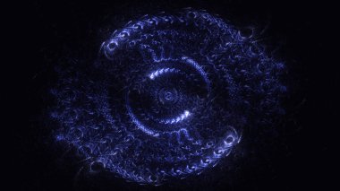 Soyut fraktal ışık arkaplanı 3 boyutlu oluşturuluyor