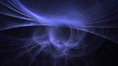 Soyut fraktal ışık arkaplanı 3 boyutlu oluşturuluyor