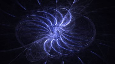 Soyut fraktal ışık arkaplanı 3 boyutlu oluşturuluyor