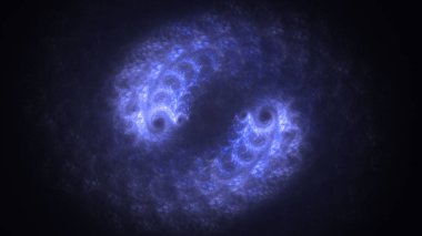 Soyut fraktal ışık arkaplanı 3 boyutlu oluşturuluyor