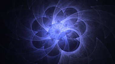 Soyut fraktal ışık arkaplanı 3 boyutlu oluşturuluyor
