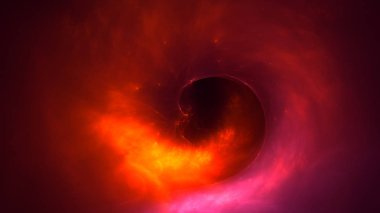 Soyut kırmızı fraktal ışık arkaplanı 3 boyutlu oluşturuluyor