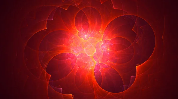 Rendering Abstract Red Fractal Light Background — Stock Photo, Image