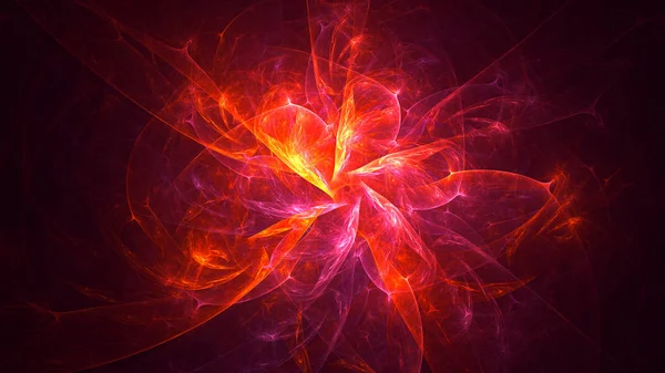 Renderização Abstrato Fundo Luz Fractal Vermelho — Fotografia de Stock