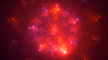 Soyut kırmızı fraktal ışık arkaplanı 3 boyutlu oluşturuluyor