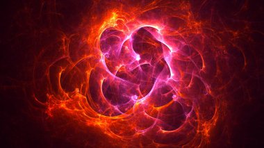 Soyut fraktal ışık arkaplanı 3 boyutlu oluşturuluyor