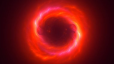 Soyut fraktal ışık arkaplanı 3 boyutlu oluşturuluyor