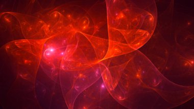Soyut fraktal ışık arkaplanı 3 boyutlu oluşturuluyor