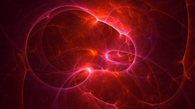 Soyut fraktal ışık arkaplanı 3 boyutlu oluşturuluyor