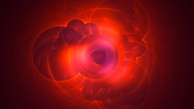 Soyut fraktal ışık arkaplanı 3 boyutlu oluşturuluyor