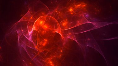 Soyut fraktal ışık arkaplanı 3 boyutlu oluşturuluyor