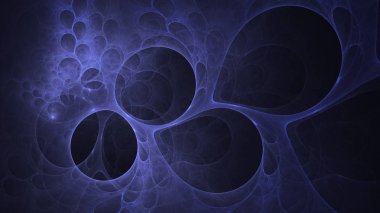 Soyut fraktal ışık arkaplanı 3 boyutlu oluşturuluyor