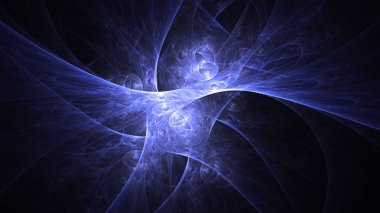 Soyut fraktal ışık arkaplanı 3 boyutlu oluşturuluyor