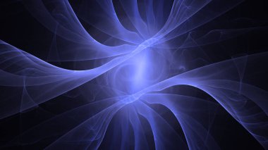 Soyut fraktal ışık arkaplanı 3 boyutlu oluşturuluyor