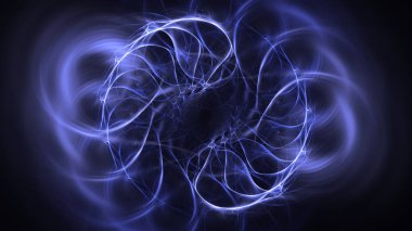 Soyut fraktal ışık arkaplanı 3 boyutlu oluşturuluyor