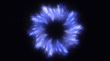 Soyut fraktal ışık arkaplanı 3 boyutlu oluşturuluyor