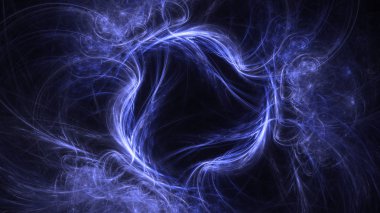 Soyut fraktal ışık arkaplanı 3 boyutlu oluşturuluyor