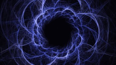 Soyut fraktal ışık arkaplanı 3 boyutlu oluşturuluyor