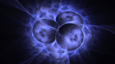 Soyut fraktal ışık arkaplanı 3 boyutlu oluşturuluyor