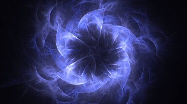 Soyut fraktal ışık arkaplanı 3 boyutlu oluşturuluyor
