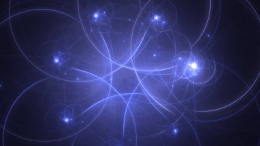 Soyut fraktal ışık arkaplanı 3 boyutlu oluşturuluyor