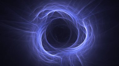 Soyut fraktal ışık arkaplanı 3 boyutlu oluşturuluyor