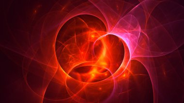 Soyut fraktal ışık arkaplanı 3 boyutlu oluşturuluyor