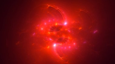 Soyut fraktal ışık arkaplanı 3 boyutlu oluşturuluyor