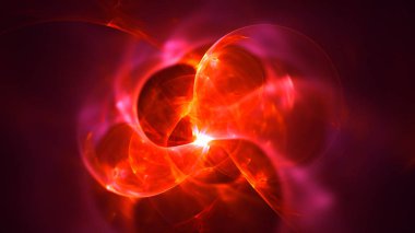 Soyut fraktal ışık arkaplanı 3 boyutlu oluşturuluyor