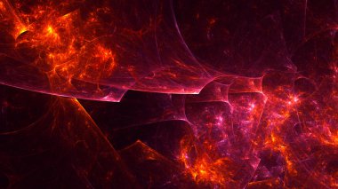 Soyut fraktal ışık arkaplanı 3 boyutlu oluşturuluyor