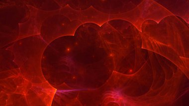 Soyut fraktal ışık arkaplanı 3 boyutlu oluşturuluyor