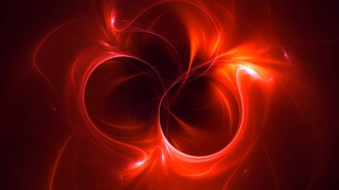 Soyut fraktal ışık arkaplanı 3 boyutlu oluşturuluyor