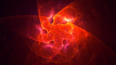 Soyut fraktal ışık arkaplanı 3 boyutlu oluşturuluyor