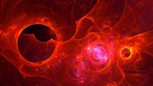 Soyut fraktal ışık arkaplanı 3 boyutlu oluşturuluyor