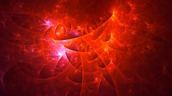 Renderização Abstrato Fundo Luz Fractal Vermelho — Fotografia de Stock