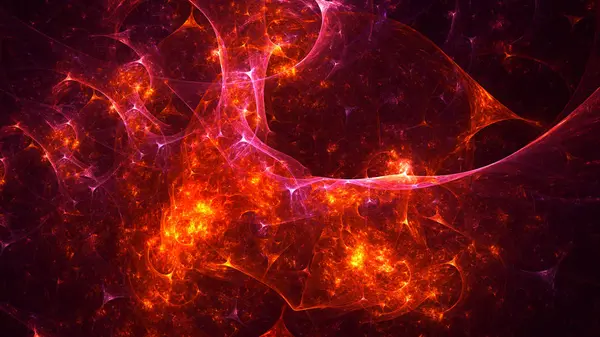 Soyut fraktal ışık arkaplanı 3 boyutlu oluşturuluyor