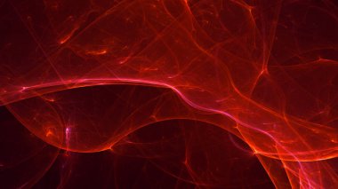 Soyut fraktal ışık arkaplanı 3 boyutlu oluşturuluyor