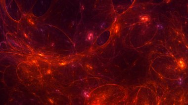 Soyut fraktal ışık arkaplanı 3 boyutlu oluşturuluyor