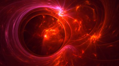 Soyut fraktal ışık arkaplanı 3 boyutlu oluşturuluyor