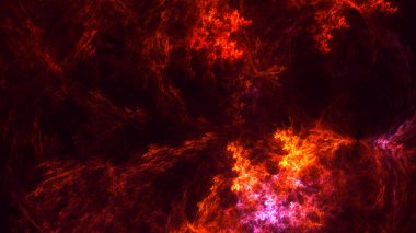 Soyut fraktal ışık arkaplanı 3 boyutlu oluşturuluyor