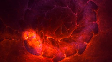 Soyut fraktal ışık arkaplanı 3 boyutlu oluşturuluyor