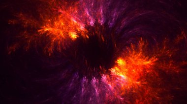 Soyut fraktal ışık arkaplanı 3 boyutlu oluşturuluyor